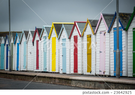 Colorful beach huts Colorful beach huts 23642925