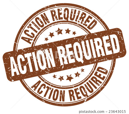 action required brown grunge round rubber stamp - Stock Illustration ...