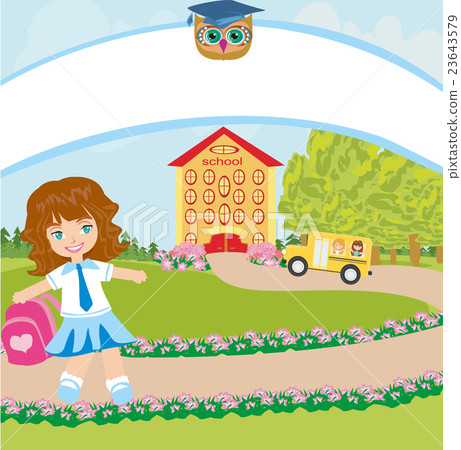 girl going to school 23643579