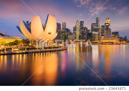 Singapore Skyline at Dusk 23643871