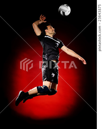 volley ball player man isolated 23643875