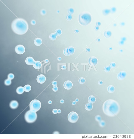 Blue cell on grey scientific background, life and Blue cell on grey scientific background, life and 23643958