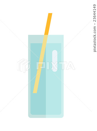 Glass with Sweet Beverage Vector Illustration.  23644149