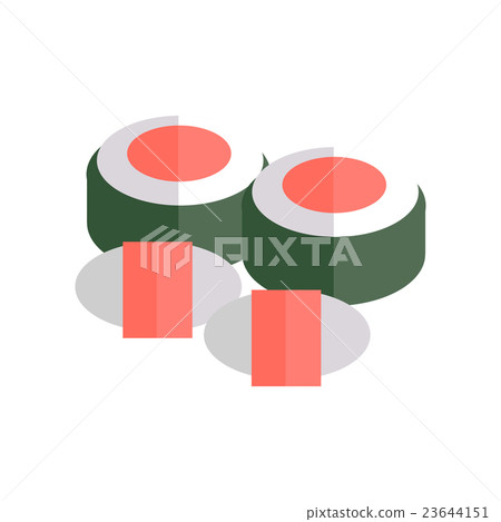 Sushi Vector Illustration in Flat Style Design.   23644151