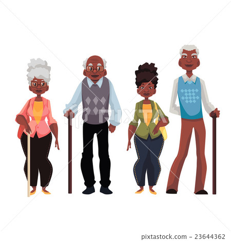 African American old men and woman African American old men and woman 23644362