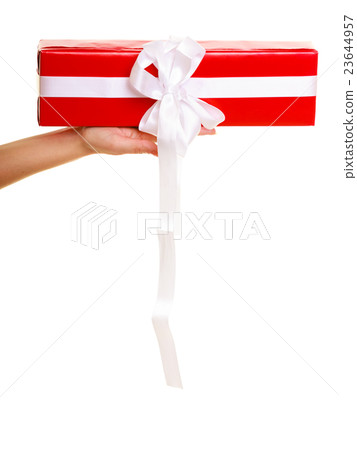 holidays love happiness concept - girl with gift box 23644957