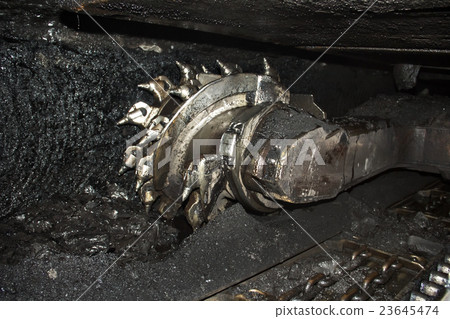 Modern coal mine underground Modern coal mine underground 23645474