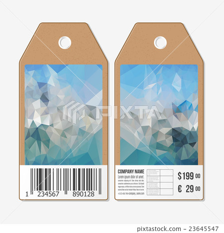 Tags on both sides, cardboard sale labels with 23645547