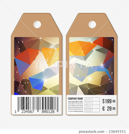 Vector tags design on both sides, cardboard sale 23645551