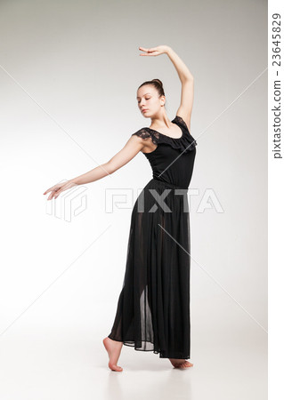 Young ballet dancer wearing black transparent Young ballet dancer wearing black transparent 23645829
