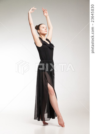 Young ballet dancer wearing black transparent Young ballet dancer wearing black transparent 23645830