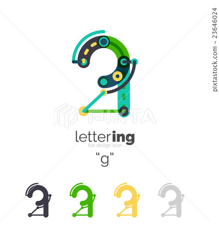 Linear initial letters, logo branding concept Linear initial letters, logo branding concept 23646024