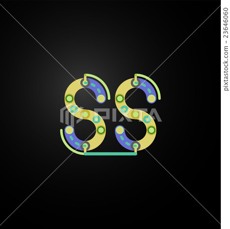 Abstract line design letter logo - Stock Illustration [23646060] - PIXTA