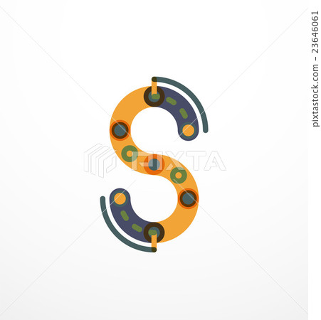 Abstract line design letter logo - Stock Illustration [23646061] - PIXTA