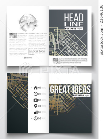 Set of business templates for brochure, magazine 23646136