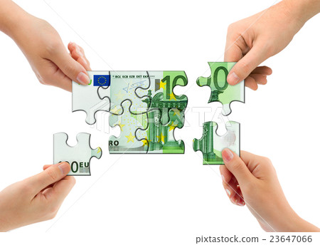 Hands and money puzzle 23647066