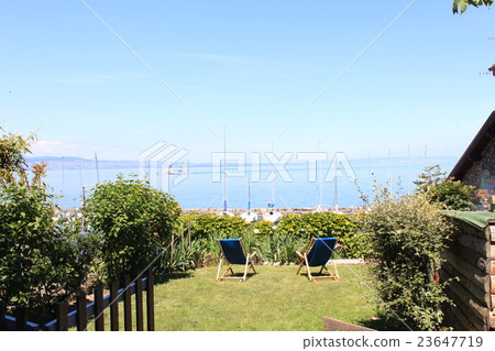 Refreshing view overlooking the lake 23647719