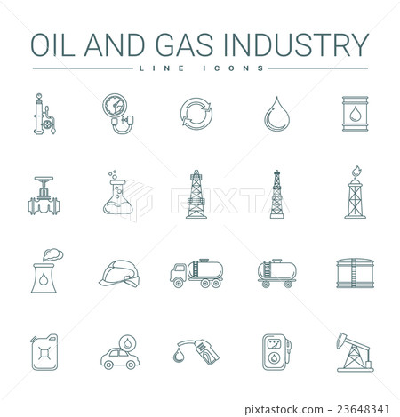 Oil And Gas Industry Line Icons 23648341