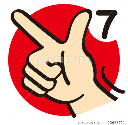 Hand sign _ finger character _ numeric_ 7 Hand sign _ finger character _ numeric_ 7 23648711
