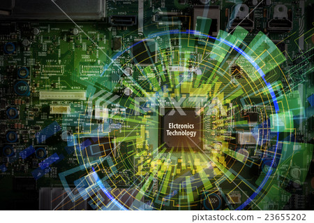 Electronic Circuit and Ray Abstract Image Rotation and Concentration 23655202