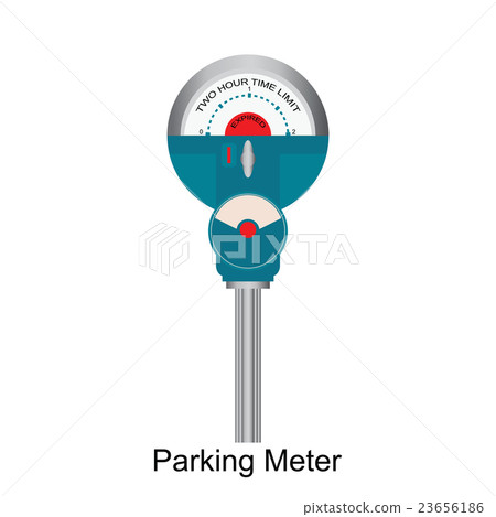 Expired Retro Parking meter. Expired Retro Parking meter. 23656186