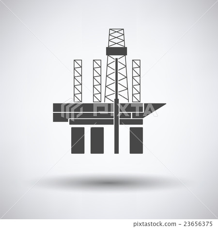 Oil sea platform icon Oil sea platform icon 23656375