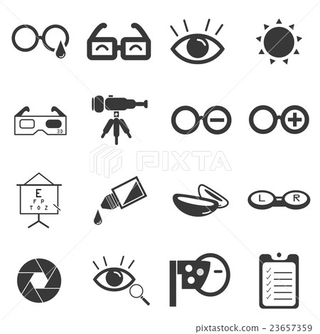 Eye optical vector icons symbol. 23657359