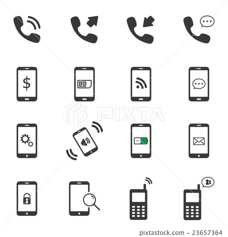 Mobile phone icon sets vector symbol. 23657364