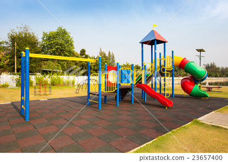 Colorful playground on yard in the park. 23657400