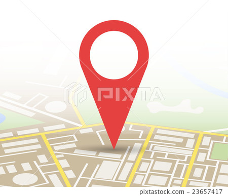 City Map With Marker, Vector Icon City Map With Marker, Vector Icon 23657417