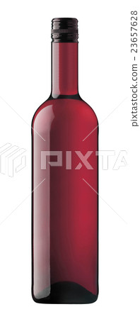 red wine and a bottle isolated red wine and a bottle isolated 23657628