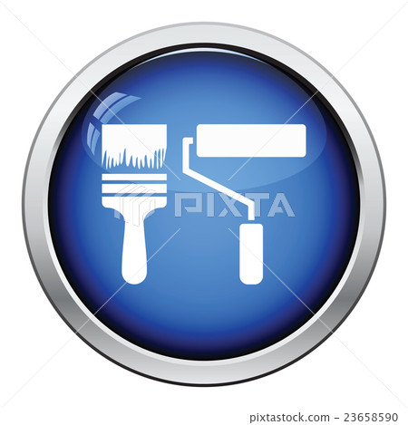 Icon of construction paint brushes Icon of construction paint brushes 23658590