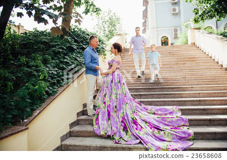 Portrait of Happy Family In Park - outdoor shot Portrait of Happy Family In Park - outdoor shot 23658608