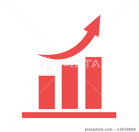 Vector growing graph icon - Stock Illustration [23659009] - PIXTA