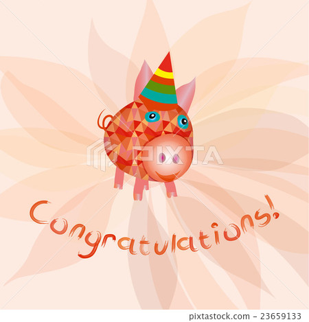 Cute pig. Vector illustration. 23659133