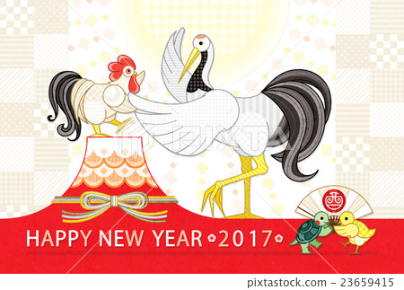 2017年雞年完成新年卡模板“社會化的麥”HAPPYNEWYEAR 23659415