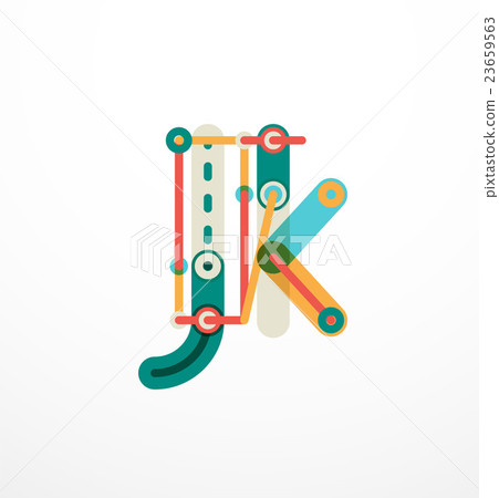 Abstract line design letter logo 23659563