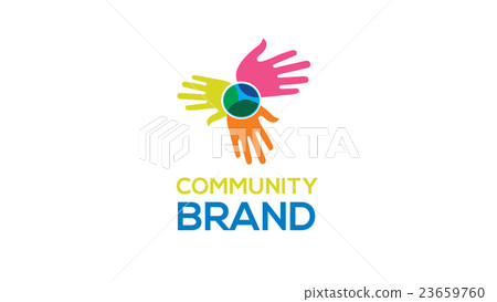 Community vector logo template 23659760