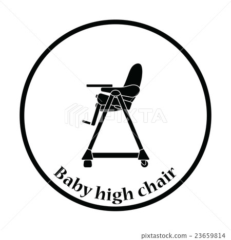 Baby high chair icon Baby high chair icon 23659814