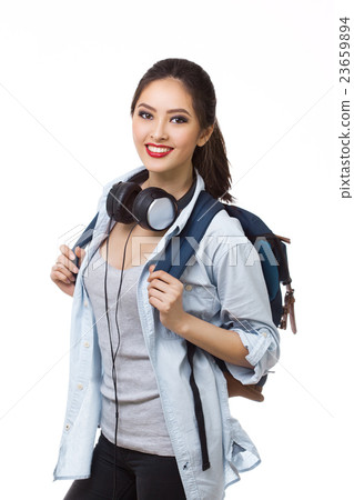 University student isolated on white background University student isolated on white background 23659894