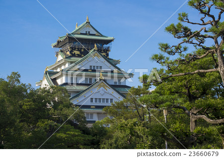 日本風景 大阪 大阪城 照片 大阪城 城堡 城堡塔樓 首頁 照片 日本