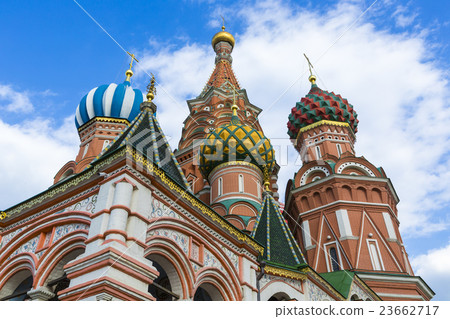 St Basils cathedral on Red Square in Moscow 23662717