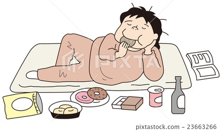 一個女人在蒲團上懶洋洋地躺著 23663266