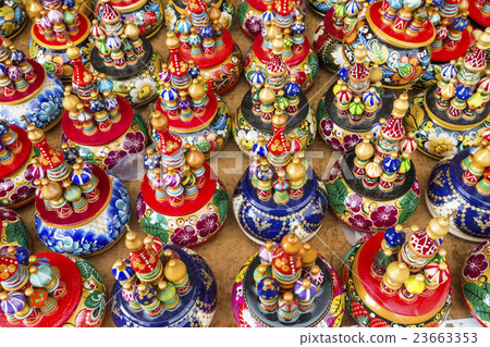 Russian souvenirs at the gift shop in Moscow. 23663353