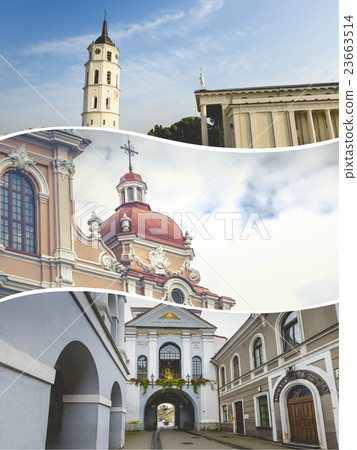 Collage of Vilnius (Lithuania) images Collage of Vilnius (Lithuania) images 23663514