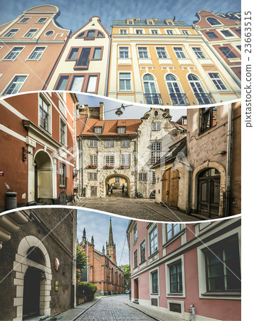 Collage of Riga (Latvia) images -travel background Collage of Riga (Latvia) images -travel background 23663515