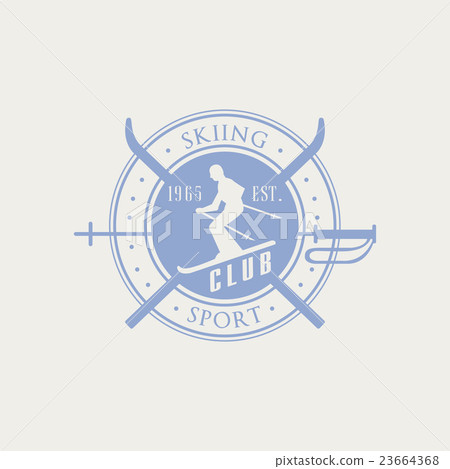 Skiing Club Emblem Design 23664368