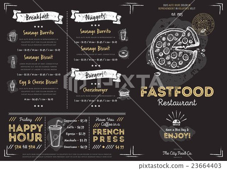 Restaurant cafe fast food menu template 23664403