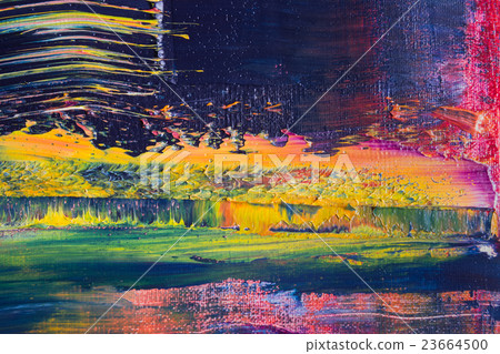 Abstract painted canvas. Oil paints on a palette. Abstract painted canvas. Oil paints on a palette. 23664500