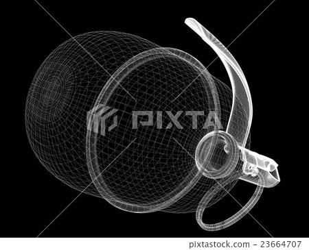 Single grenade with copy space 23664707